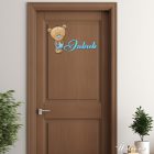 Drevená dekorácia na dvere  (Macík)