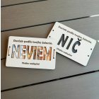 Vtipná drevená obálka na peniaze – s nápisom „NEVIEM/ NIČ“