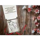 Keresztszülő felkérő doboz 2db kulcstartóval