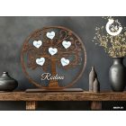 Drevená dekorácia - Srdcia s menami 