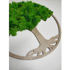 Machový strom života – drevená dekorácia s prírodným stabilizovaným machom