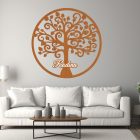 Kruhový rodostrom na stenu – Drevený obraz „Rodina“