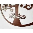 Kruhový rodostrom na stenu – Drevený obraz „Rodina“
