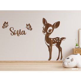 Drevená dekorácia na stenu (Bambi)