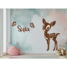 Drevená dekorácia na stenu (Bambi)