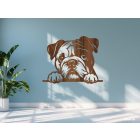 Drevená dekorácia na stenu (bulldog)