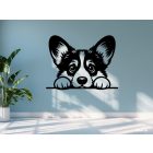Drevená dekorácia na stenu (corgi)