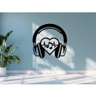 Drevená dekorácia na stenu (Slúchadlá)