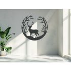 Drevená Nástenná Dekorácia So Siluetou Jeleňa