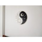 Drevená Nástenná Dekorácia Yin-Yang Slnko a Mesiac