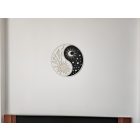 Drevená Nástenná Dekorácia Yin-Yang Slnko a Mesiac