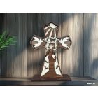 Drevený Kríž s Náboženským Motívom