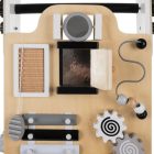 Drevené chodítko pre deti - Montessori edukačná jazdiaca hračka s manipulačnou tabuľou!