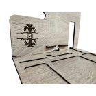 Drevený organizér na stôl s gravírovaným menom