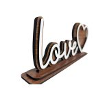 Drevená dekorácia „Love“ s rámikom na fotografiu