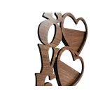 Drevená dekorácia „LOVE“ s dvoma srdcami na fotografie