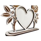 Drevený rám na fotky „Romantické srdce“