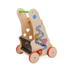 Drevené multifunkčné detské chodítko s hračkami