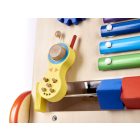 Drevené multifunkčné detské chodítko s hračkami