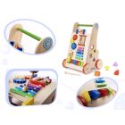 Drevené multifunkčné detské chodítko s hračkami