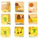 Drevené vzdelávacie kocky - Safari puzzle 6v1