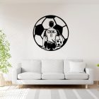 Personalizovaný drevený obraz futbalistu s menom a číslom – športová dekorácia na stenu