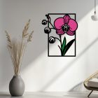 Drevený obraz – Orchidea v ráme