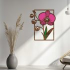 Drevený obraz – Orchidea v ráme