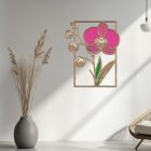 Drevený obraz – Orchidea v ráme