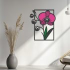 Drevený obraz – Orchidea v ráme