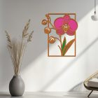 Drevený obraz – Orchidea v ráme