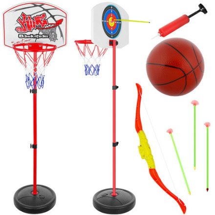 Detská sada 2v1 – Basketbalový kôš a lukostreľba s prísavkami