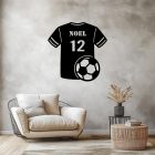 Drevená dekorácia – Personalizovaný futbalový dres s menom a číslom