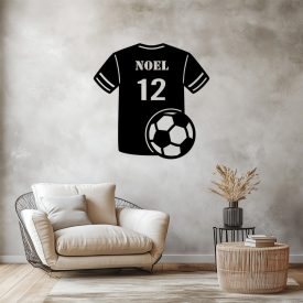   Drevená dekorácia – Personalizovaný futbalový dres s menom a číslom