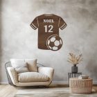 Drevená dekorácia – Personalizovaný futbalový dres s menom a číslom