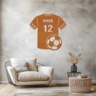 Drevená dekorácia – Personalizovaný futbalový dres s menom a číslom