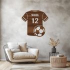 Drevená dekorácia – Personalizovaný futbalový dres s menom a číslom