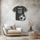 Drevená dekorácia – Personalizovaný futbalový dres s menom a číslom