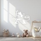 Monogram s motýľmi a menom