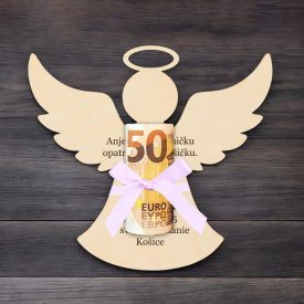 Personalizovaný drevený anjelik