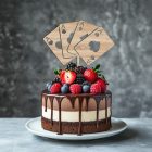 Drevený tortový zápich – Pokrové karty (Štvorica es)