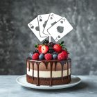 Drevený tortový zápich – Pokrové karty (Štvorica es)