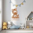 Drevená dekorácia zebra s menom – personalizovaný obraz na stenu