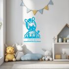 Drevená dekorácia zebra s menom – personalizovaný obraz na stenu