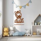 Drevená dekorácia zebra s menom – personalizovaný obraz na stenu