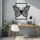Drevený obraz motýľa – jemná nástenná dekorácia do obývačky