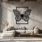 Drevený obraz motýľa – jemná nástenná dekorácia do obývačky