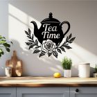 Obraz Tea Time – elegantná čajová kanvica s ružami