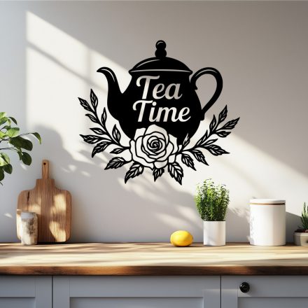 Obraz Tea Time – elegantná čajová kanvica s ružami