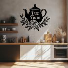 Obraz Tea Time – elegantná čajová kanvica s ružami